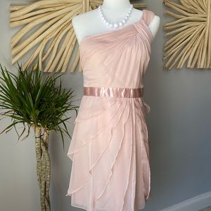 SOLD - ADRIANNA PAPELL - Rosy ruffled formal dress